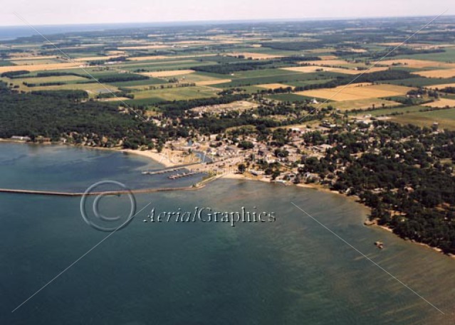 Port Austin, Looking South in Huron County, Michigan